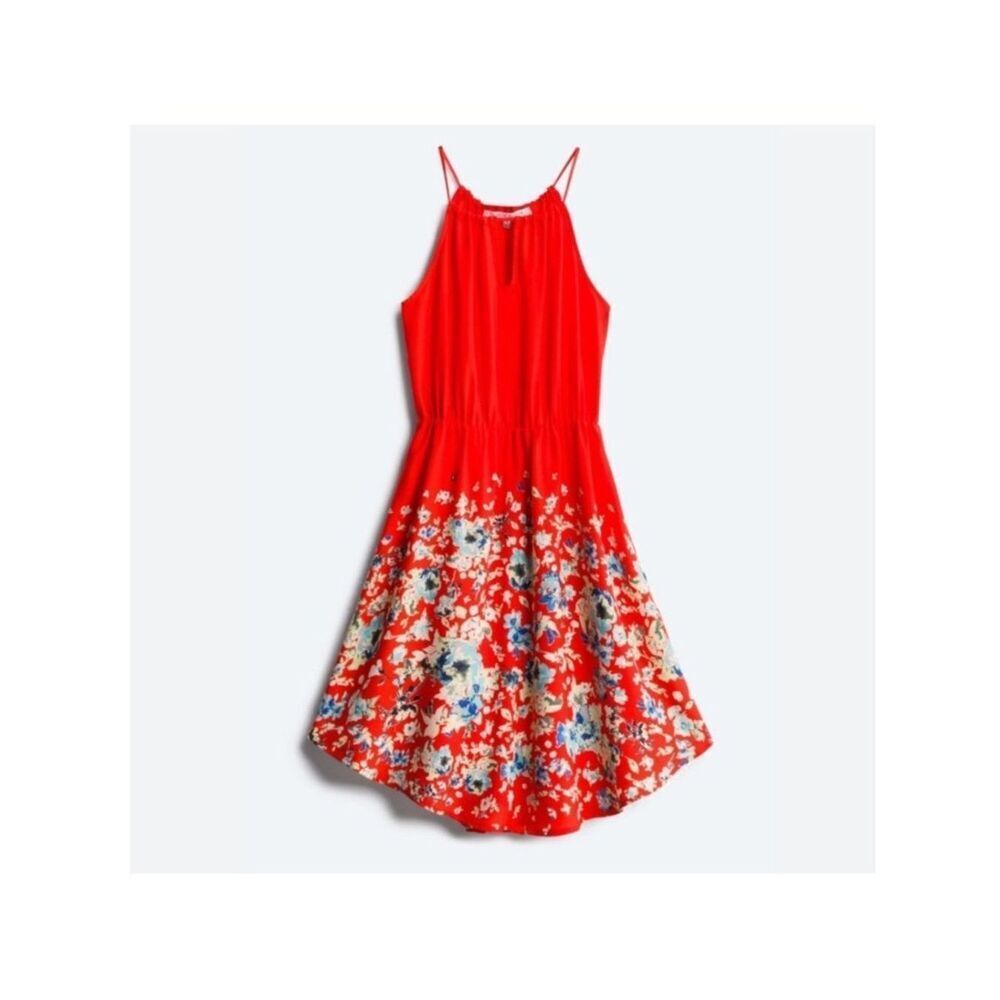 Collective Concepts Red Floral Halter Sundress Size XS